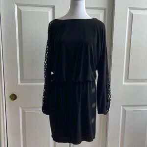White House Black Market Black Sequin Embellished Mini Dress